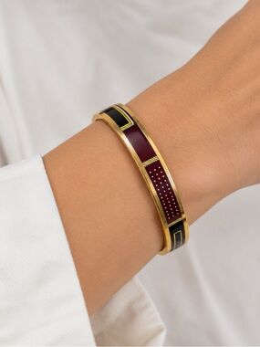 HERMES ENAMEL EXTRA FINE BRACELET
